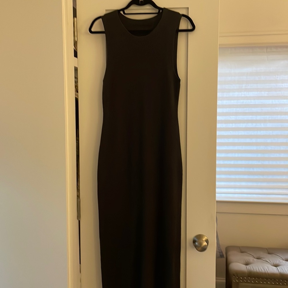 Jenni Kayne sleeveless knit dress in Charcoal grey
